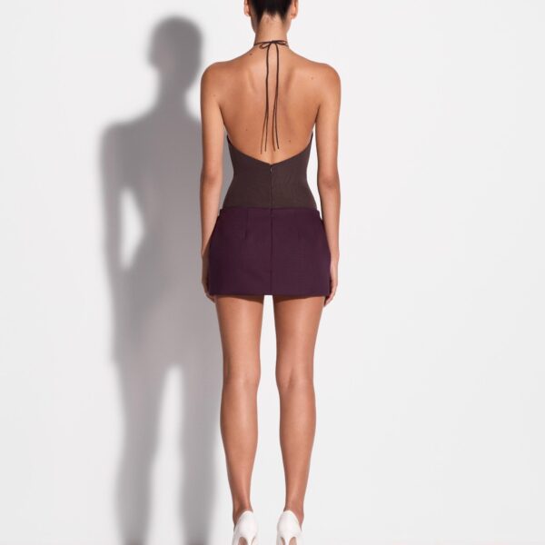 Cross Tie Halter Bodysuit