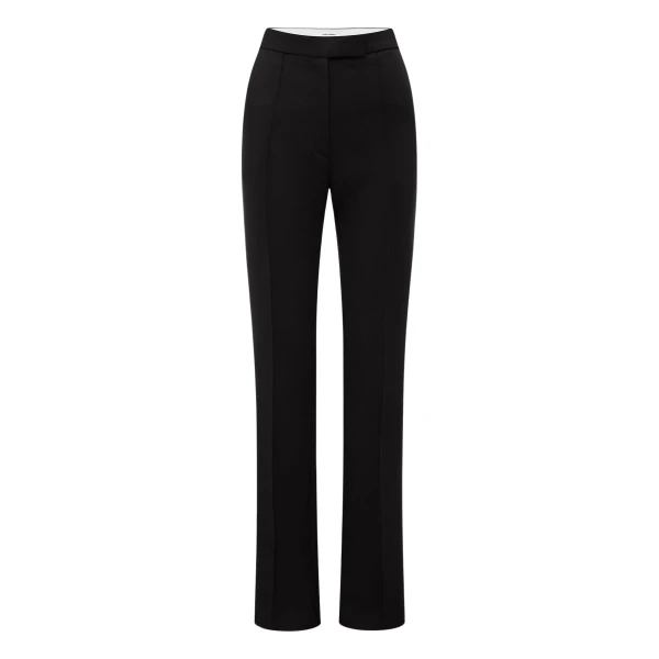 Alex Perry Flare Trouser in Wool Suiting, Midnight
