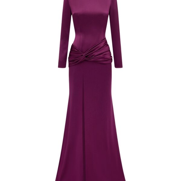 alex perry satin crepe gown