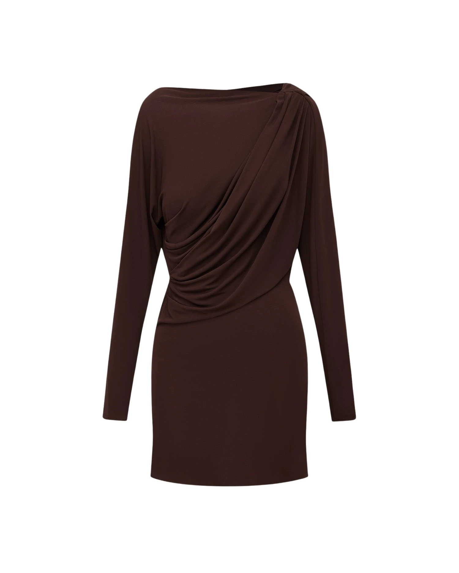 Alex-Perry-Long-Sleeve-Open-Back-Drape-Mini-Dress-in-Dry-Jersey-Carob70214_nobg alex perry dry jersey mini dress