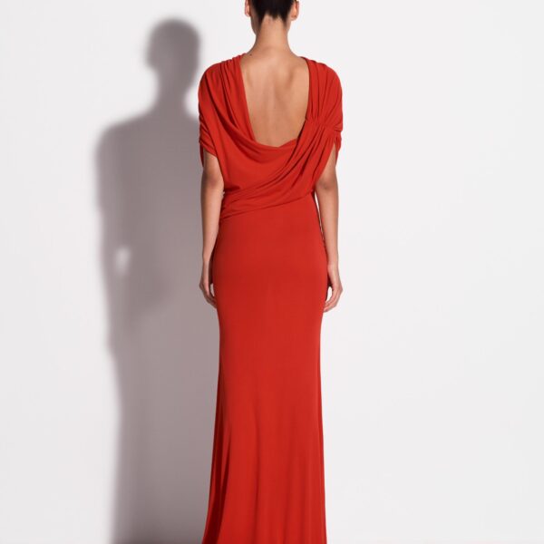 Off Shoulder Cape Gown