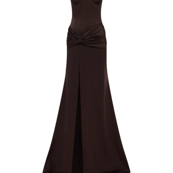 alex perry satin crepe gown