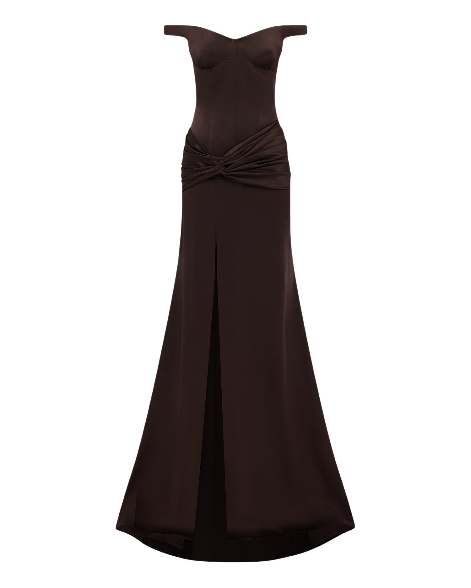 alex perry satin crepe gown