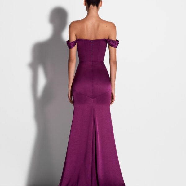 Off Shoulder Panelled Gown
