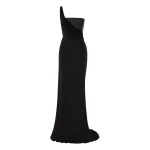 alex perry leather & jersey gown