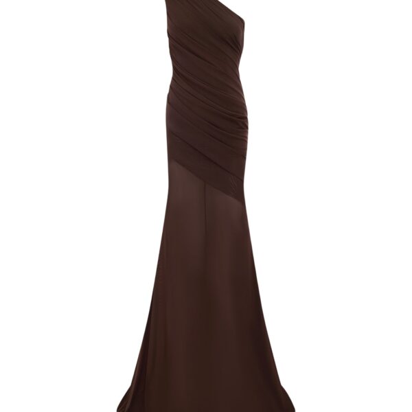 alex perry stretch mesh gown