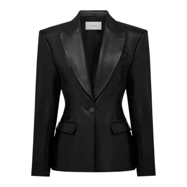 alex perry leather blazer