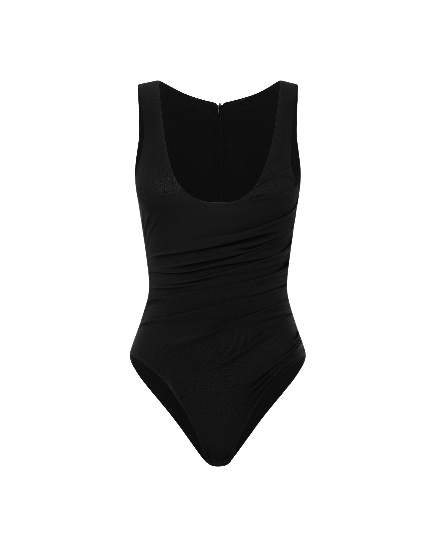 Alex Perry Singlet Bodysuit in Stretch Mesh, Black