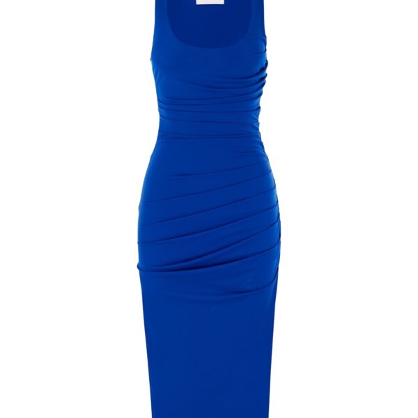 alex perry stretch mesh midi dress