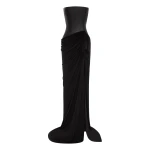alex perry leather & jersey gown