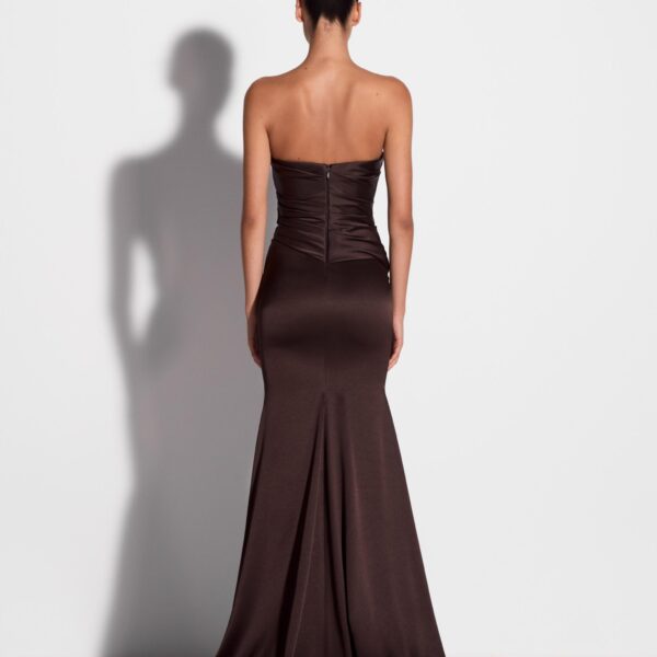 Strapless Tucked Gown