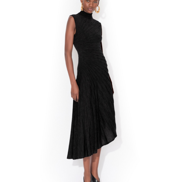 Alaïa Asymetric Wool Dress - ALAÏA Dresses - Laser Cut Luxury - Shop at Coveti