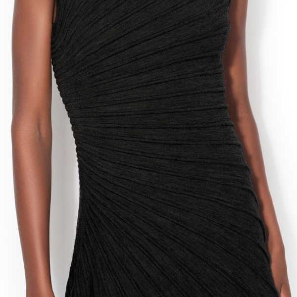 Alaïa Asymetric Wool Dress - ALAÏA Dresses - Laser Cut Luxury - Shop at Coveti