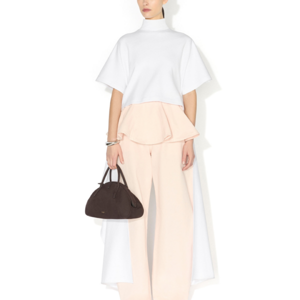 Alaïa Asymmetric Cotton Jersey T Shirt - ALAÏA Tops - Laser Cut Luxury - Shop at Coveti