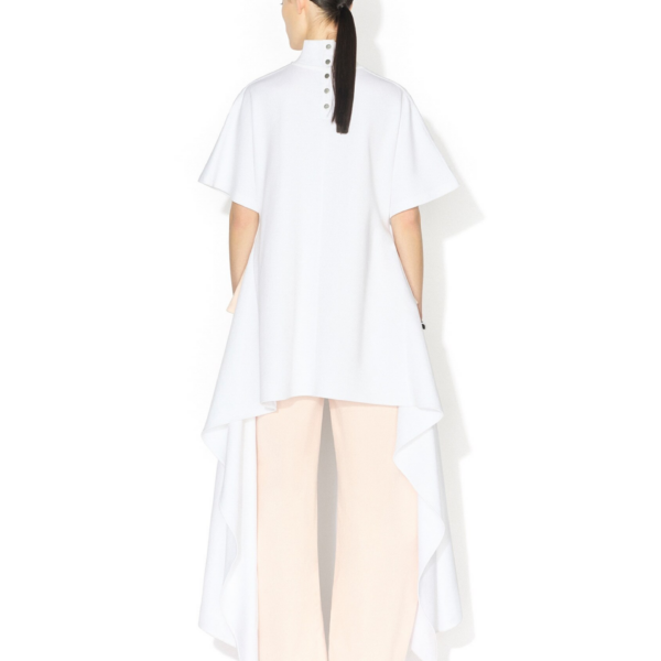 Alaïa Asymmetric Cotton Jersey T Shirt - ALAÏA Tops - Laser Cut Luxury - Shop at Coveti