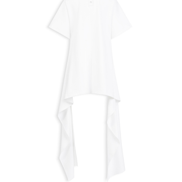 Alaïa Asymmetric Cotton Jersey T Shirt - ALAÏA Tops - Laser Cut Luxury - Shop at Coveti