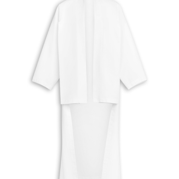 Alaïa Asymmetric Poplin Coat - ALAÏA Coats - Laser Cut Luxury - Shop at Coveti