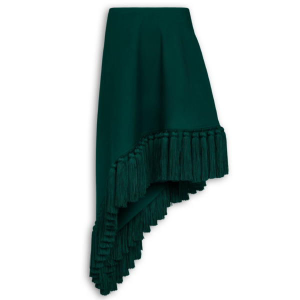 Alaïa Asymmetric Tassel Skirt - ALAÏA Skirts - Laser Cut Luxury - Shop at Coveti