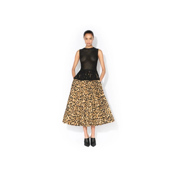 Alaia Bead Knit Peplum Tank Top, view 2