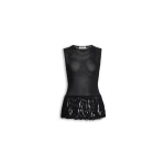 Alaïa Bead Knit Peplum Tank Top - ALAÏA Tops - Laser Cut Luxury - Shop at Coveti