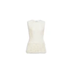 Alaïa Bead Knit Peplum Top - ALAÏA Tops - Laser Cut Luxury - Shop at Coveti