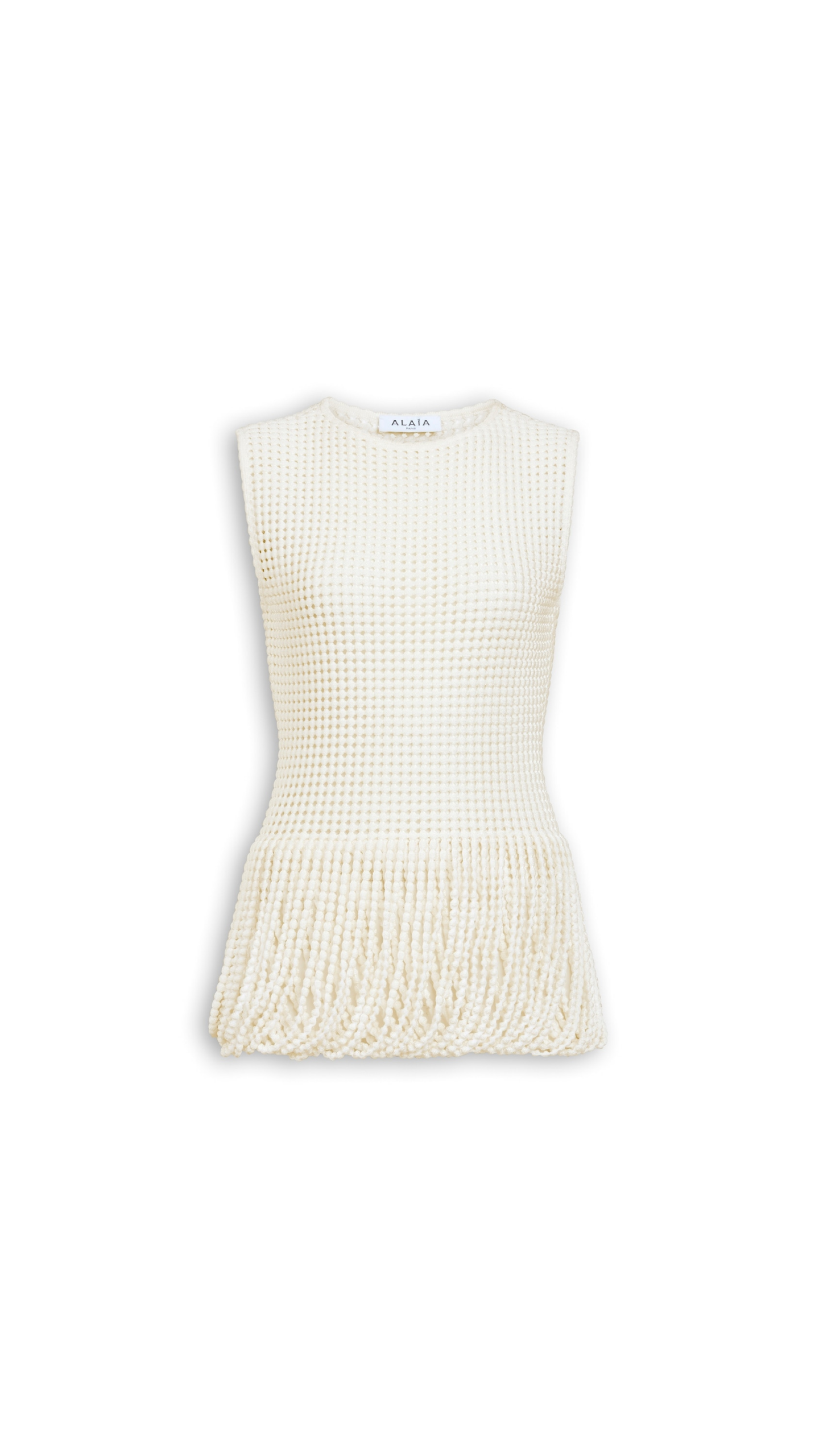 Alaïa Bead Knit Peplum Top - ALAÏA Tops - Laser Cut Luxury - Shop at Coveti Alaïa Bead Knit Peplum Top - ALAÏA Tops - Laser Cut Luxury - Shop at Coveti
