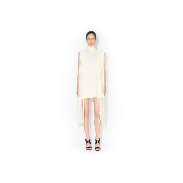 Alaia Beaded Fringe Mini Dress, view 2