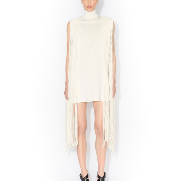 Alaïa Beaded Fringe Mini Dress - ALAÏA Dresses - Laser Cut Luxury - Shop at Coveti