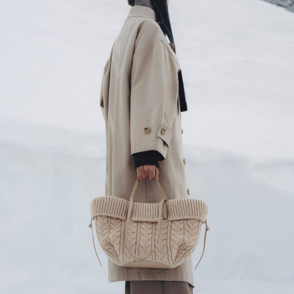 Polène Cyme Mini in Ecru Cyme Mini in Ecru - Mini Bags - Parisian Luxury Leather Bag at Coveti