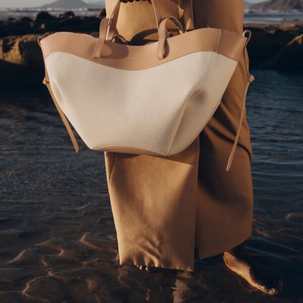 Polène Cyme in Beige Cyme in Beige - Totes & Top-Handle Bags - Parisian Luxury Leather Bag at Coveti