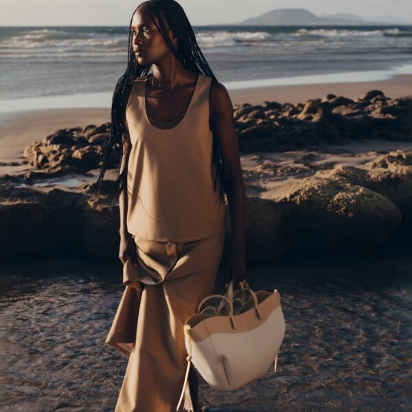 Polène Cyme in Beige Cyme in Beige - Totes & Top-Handle Bags - Parisian Luxury Leather Bag at Coveti