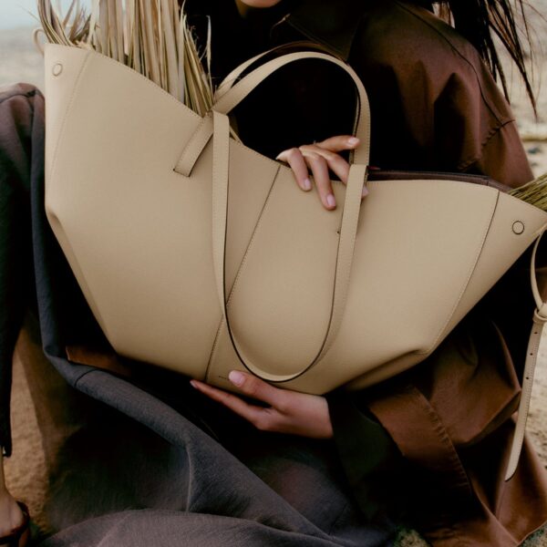 Polène Cyme in Sand Cyme in Sand - Totes & Top-Handle Bags - Parisian Luxury Leather Bag at Coveti