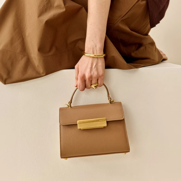 Ateliers Auguste Mini Capucine in Taupe bag