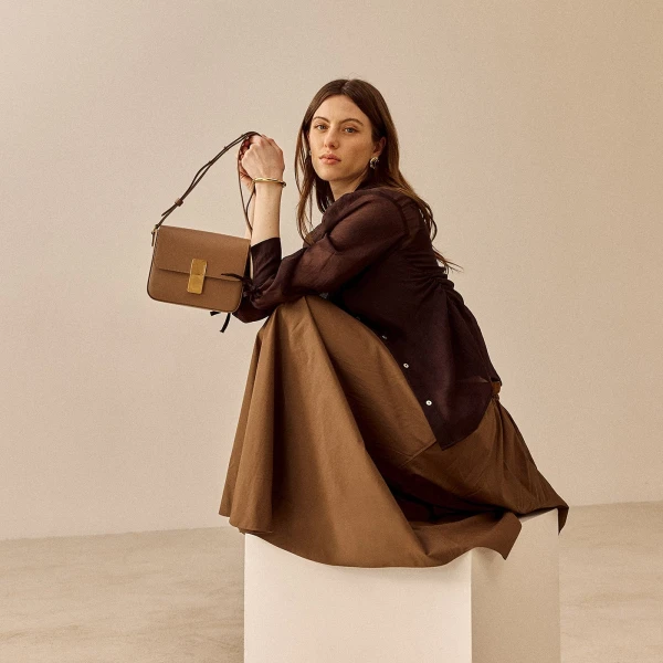 Ateliers Auguste Mini Monceau in Taupe bag
