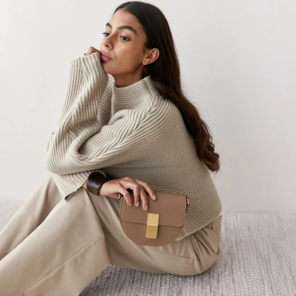 Ateliers Auguste Mini Sully in Taupe bag