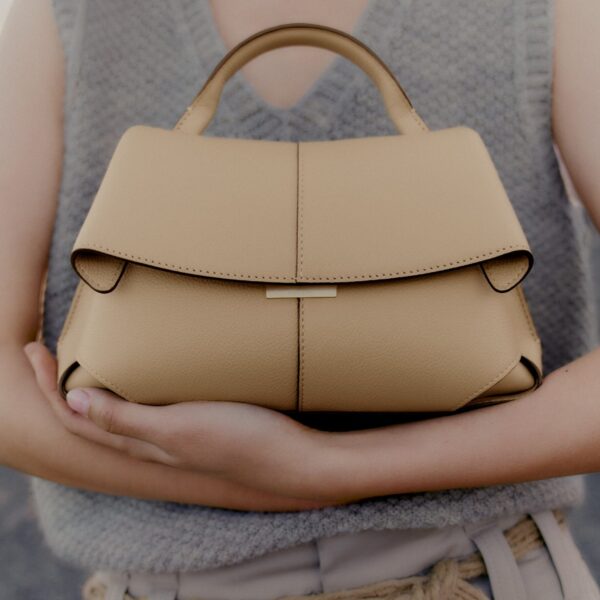 Polène Mokki Mini in Sand Mokki Mini in Sand - Mini Bags - Parisian Luxury Leather Bag at Coveti