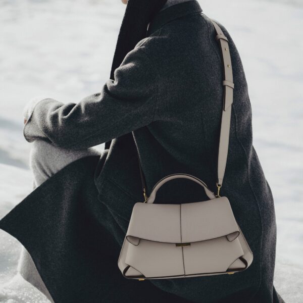 Polène Mokki in Mist Mokki in Mist - Shoulder & Crossbody Bags - Parisian Luxury Leather Bag at Coveti