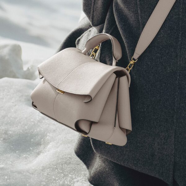 Polène Mokki in Mist Mokki in Mist - Shoulder & Crossbody Bags - Parisian Luxury Leather Bag at Coveti