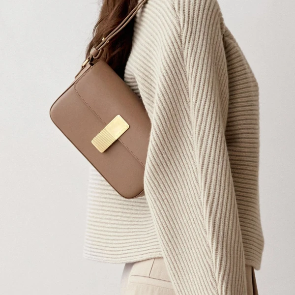 Ateliers Auguste Monceau Baguette in Taupe bag