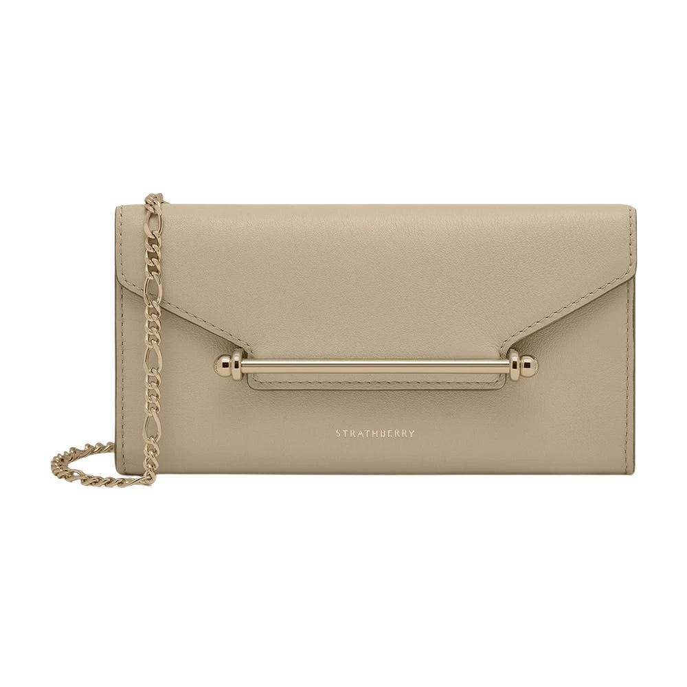 Beige-Multrees-Chain-Wallet-in-Sand94233_nobg Strathberry Multrees Chain Wallet clutch bag