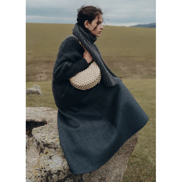 Polene Numéro Dix in Onda Ecru Bag, view 2