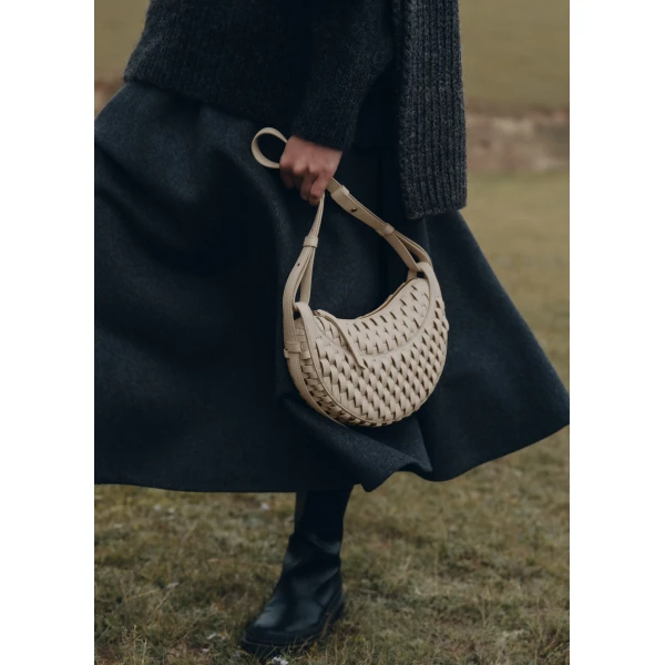 Polene Numéro Dix in Onda Ecru Bag, view 5
