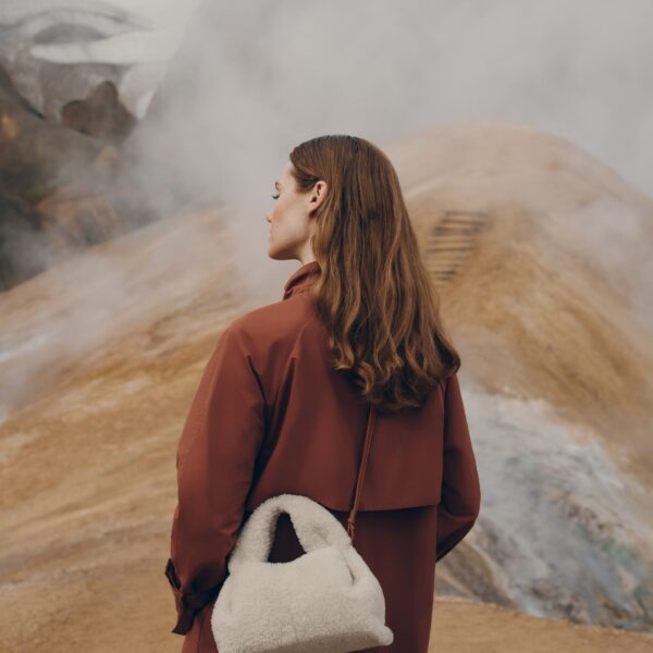 Polène Numéro Neuf Mini in Ecru Shearling Numéro Neuf Mini in Ecru Shearling - Mini Bags - Parisian Luxury Leather Bag at Coveti