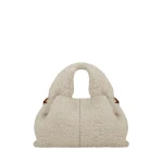 Polène Numéro Neuf Mini in Ecru Shearling Numéro Neuf Mini in Ecru Shearling - Mini Bags - Parisian Luxury Leather Bag at Coveti