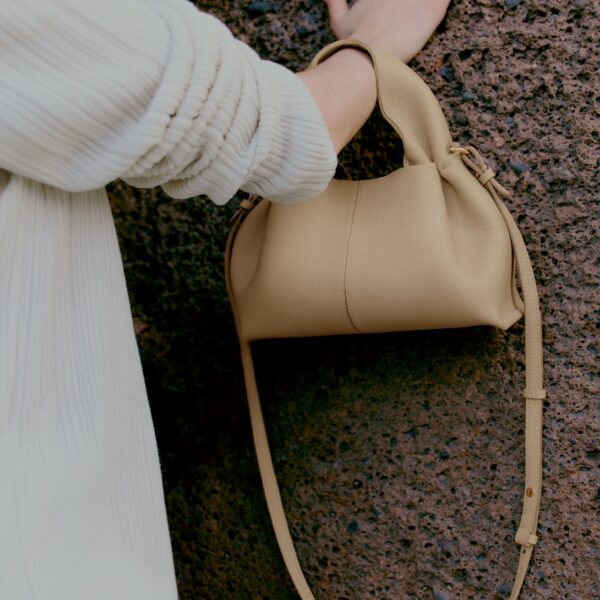 Polène Numéro Neuf Mini in Sand Numéro Neuf Mini in Sand - Mini Bags - Parisian Luxury Leather Bag at Coveti