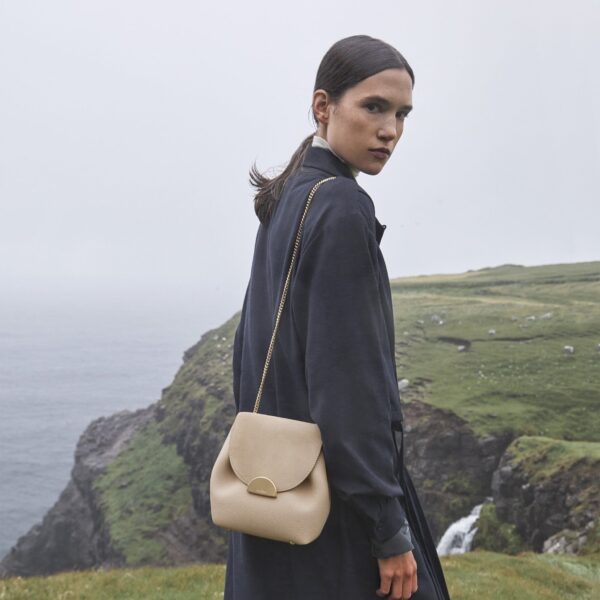 Polène Numéro Un Mini in Sand Numéro Un Mini in Sand - Mini Bags - Parisian Luxury Leather Bag at Coveti
