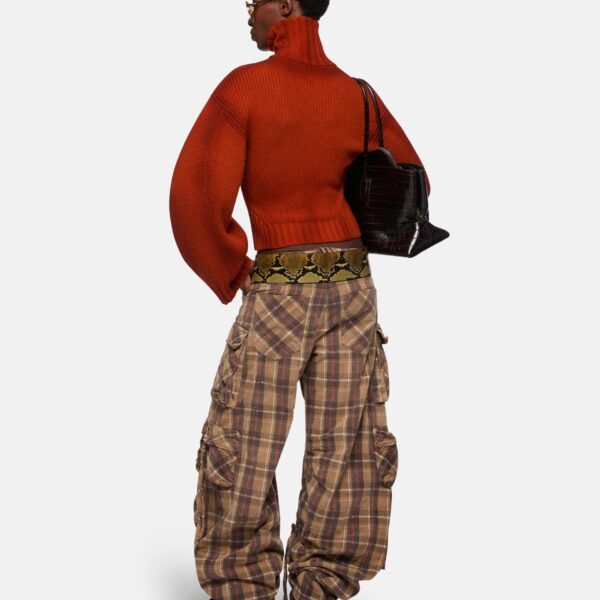 Attico beige and black trousers