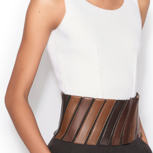 Alaïa Belt Wool Gabardine Pants - ALAÏA Pants - Laser Cut Luxury - Shop at Coveti