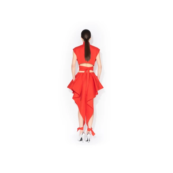 Alaia Belted Cotton Top, view 3