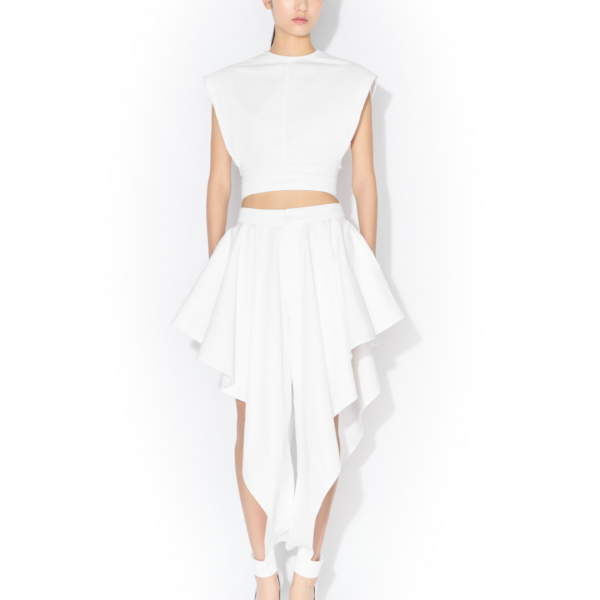 Alaïa Belted Denim Top - ALAÏA Pants - Laser Cut Luxury - Shop at Coveti